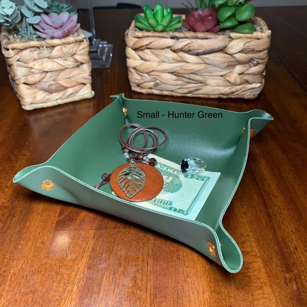 Snap Travel Valet Tray, Catchall, Vegan Leather